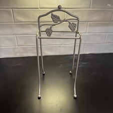 free standing hand towel holder Or Jewelry Stand Brushed Silver Tone