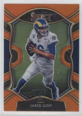 2020 Panini Select Concourse Orange Prizm 10/49 Jared Goff #13 pe8