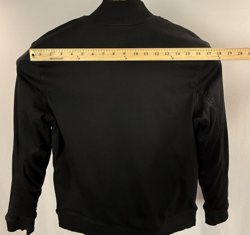 Banana Republic Full Zip Sweater Jacket Men Medium Black 100% Cotton Casual Tech - Picture 7 of 11