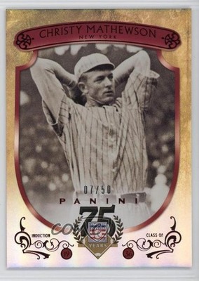 2014 Panini Hall of Fame Red Shield Red /50 Christy Mathewson #3 HOF Shield 0b3