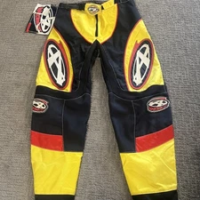 Answer Racing Stylus Motocross Riding Pants 34 Vintage New Blk Yellow Red New
