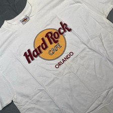 Vintage Hard Rock Cafe Orlando Shirt Men's Size XL White Single Stitch USA Made