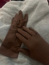 Vintage Women  s Gloves Chocolate Brown Color