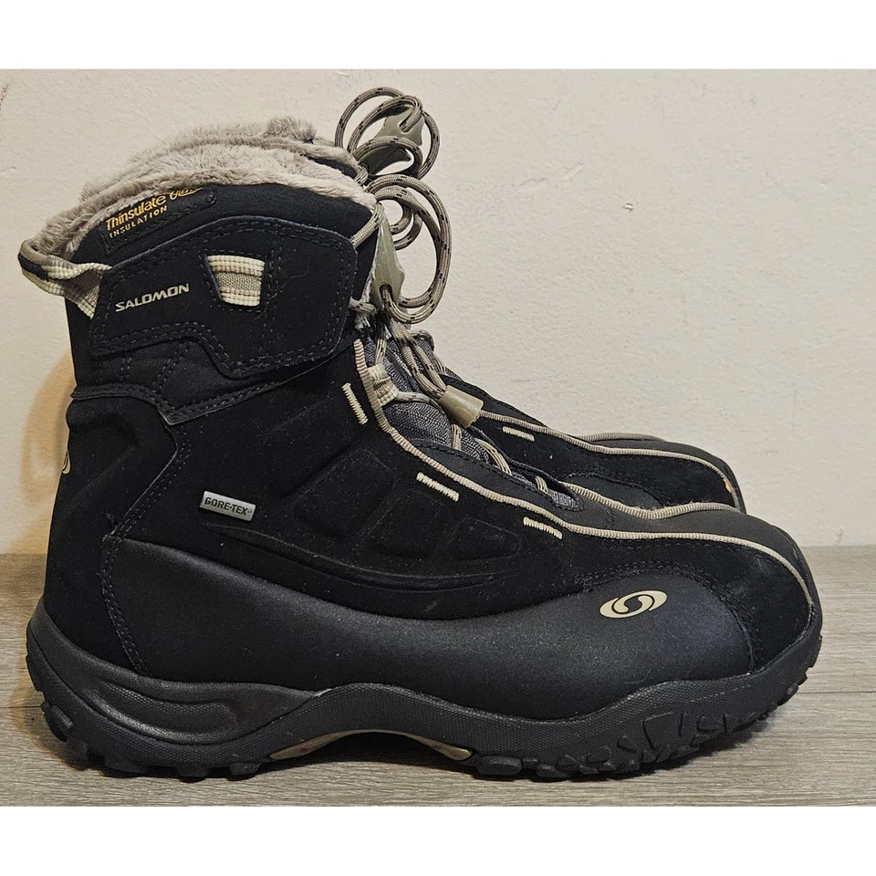 Salomon Women's Winter Boots Size 9 Waterproof Insulated Black Goretex Snow Warm - Image 2 of 4