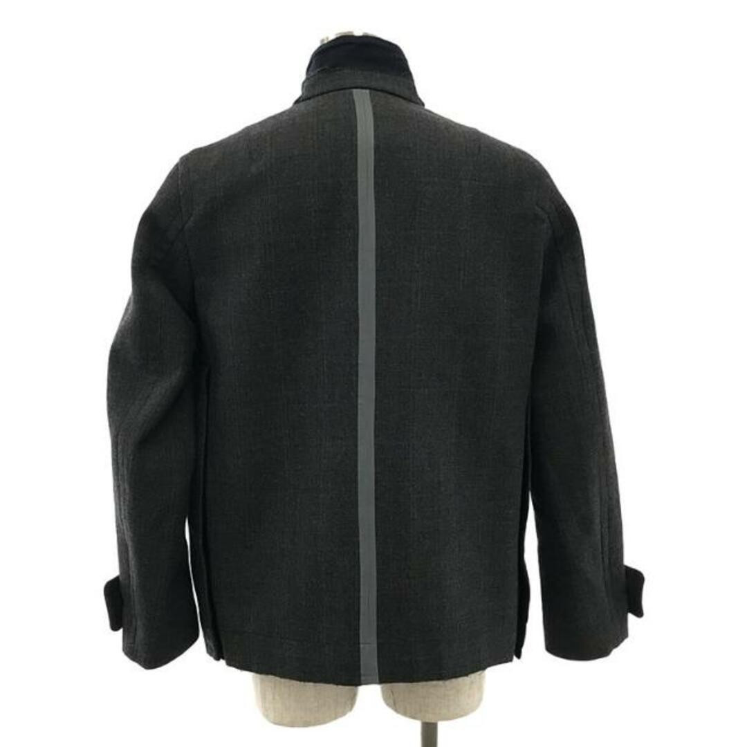 Sacai Sakai 2022 AW CHECK BONDING JACKET Cut Off 1 Gray Mens Sacai Sakai 2022 AW CHECK BONDING JACKET Cut Off 1 Gray Mens