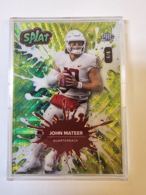 2025 Wild Card Splat Breakers Brick Lime PRC John Mateer 4/4 SBLIM03-JM Sooners