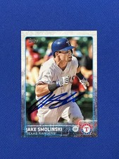 Jake Smolinski 2015 Topps #408 Texas Rangers Autograph Signed Card auto