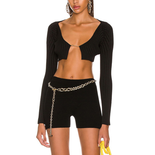 Jacquemus Ribbed Black La Maille Pralu Cardigan Size 34 EU / US 2 NWT
