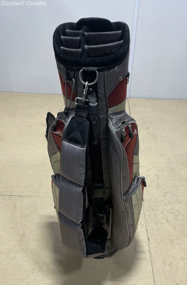 Bolsa de carro de golf Acuity Golf Hiper divisor de 8 vías (rojo/gris) Foto 4 de 4