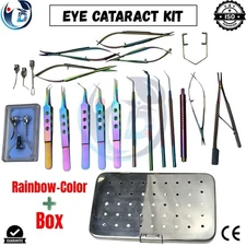Eye Micro Cataract Surgery Multi-color Ophthalmic Surgical Instruments 21pcs CE