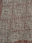 Antique crocheted tablecloth ivory/ecru/beige 50" x 84" — photo 1