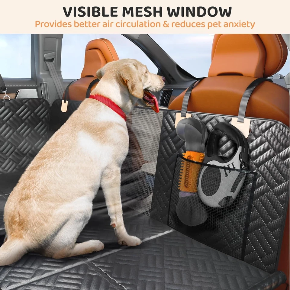 Cubierta de asiento de coche para perro para asiento trasero, extensor de asiento trasero inferior duro - soporta 400 libras Foto 4 de 4