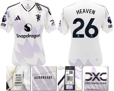 NEU MIT ETIKETT 25 26 MANCHESTER UNITED ADIDAS AUSWÄRTSTRIKOT HEAVEN 26 + PATCHES MEDIUM