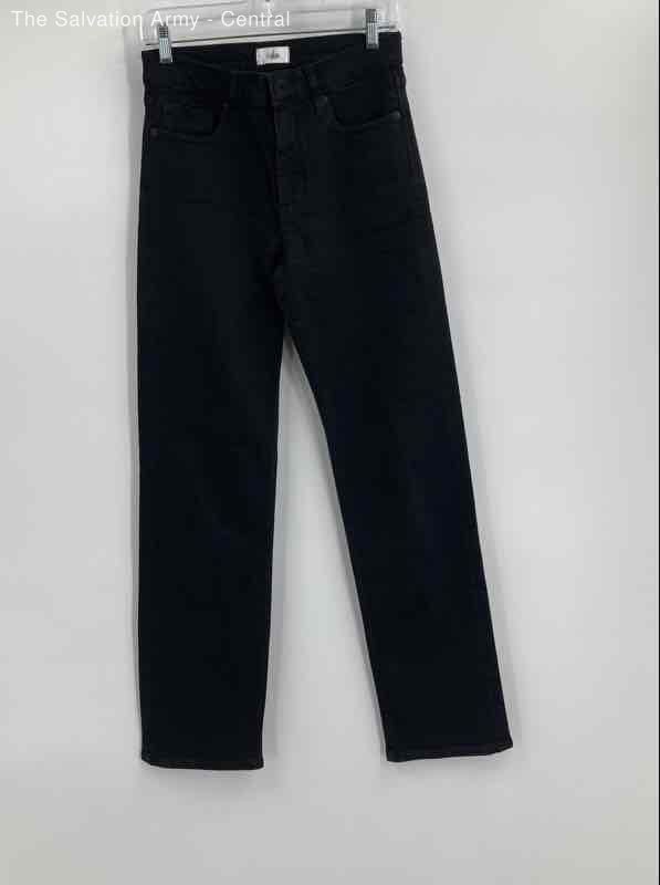 Cake The Label Womens Black Dark Wash Coin Pocket Denim Straight Jeans Sz 26X32