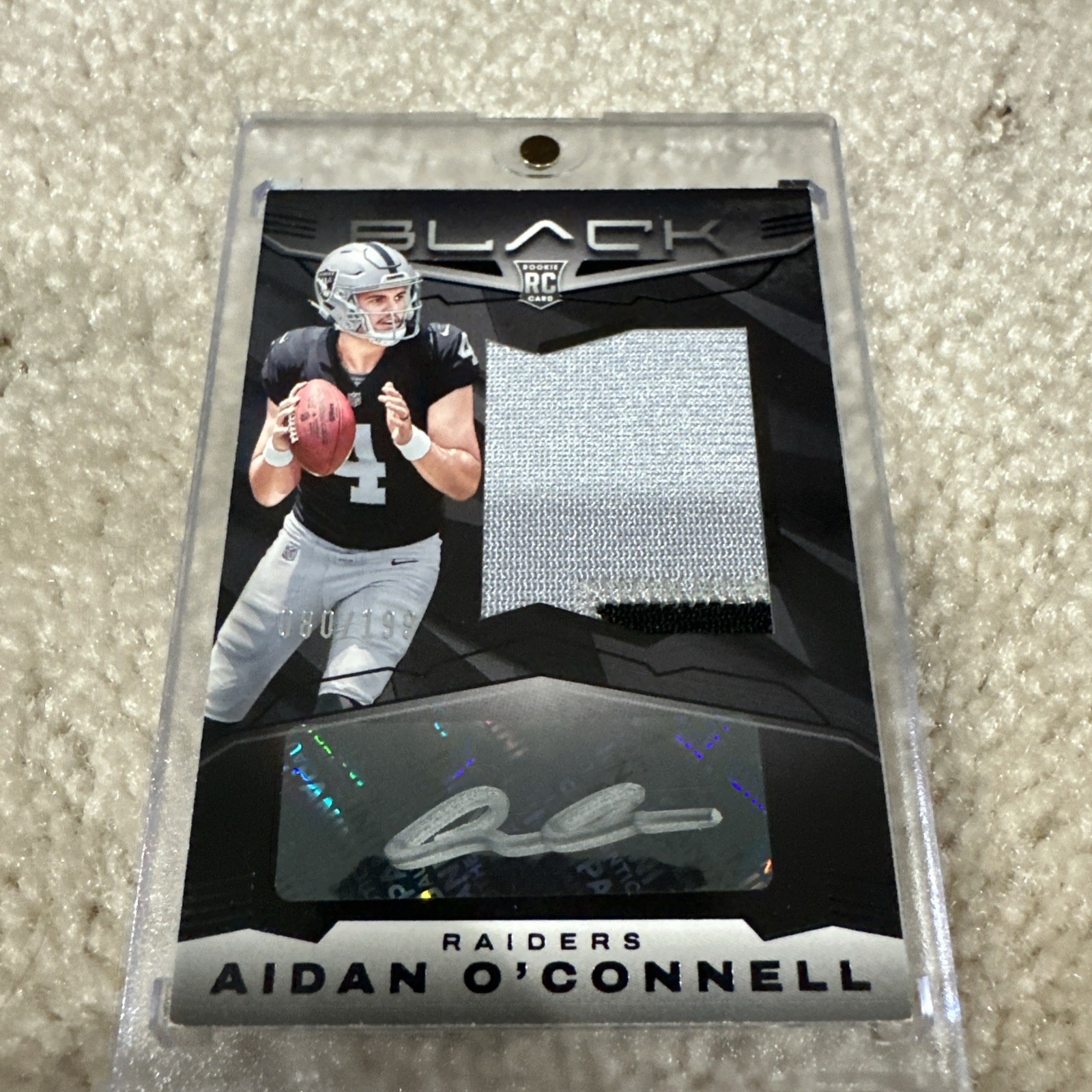 Aidan O'Connell Panini Black #227 Patch Autograph