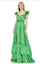 Mac Duggal 68062 tie-back ruffled tiered gown - Size 14