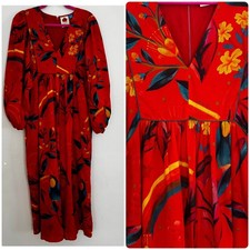 Farm Rio for Anthropologie Floral, Toucan Flowy Maxi Dress