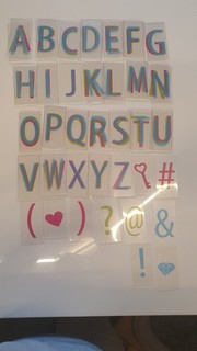 Bunte Buchstaben für LED Lichtbox Höhe ca. 7 cm