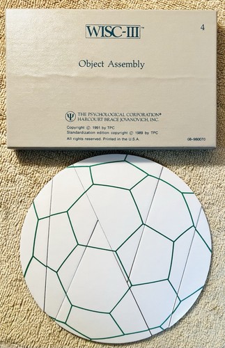 WISC-III Wechsler Intelligence Scale for Children IQ Test Kit~Object Assembly…. - Picture 7 of 8