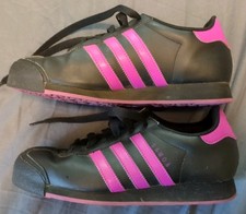 Adidas Samoa Mujer Estilo Fútbol Zapatos Bajos Negro Y Púrpura Neón Talla 8.5