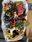 Vintage Plastic Toy Soldier Playset Lot Cowboys Knights Dinosaurs Marx Timpo Mix