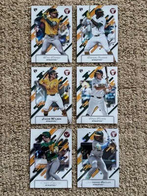 2025 Topps Pristine ATHLETICS Lot (6) Kurtz RC/Lawrence REFRACTOR/Wilson RC/Rook