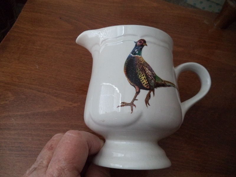 VINTAGE STANHOME EXCLUSIVE CREAMER WITH PHEASANT KOREA