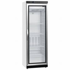 GLASS DOOR UPRIGHT WHITE FREEZER DISPLAY AUTO DEFROST FAN ASSISTED £1041 + VAT