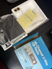 Realistic TRC-418 40 Channel 2-Way CB Radio in Box New Vintage Bracket Silver