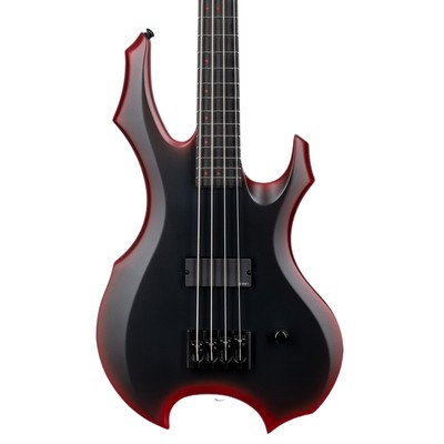 ESP LTD FL-4 Fred Leclearcq Signature 4-String Bass, Black Red Burst Satin