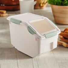 Rice Storage Container 10kg, Plastic Airtight Dry Food Storage Container w/Cup