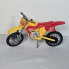 VTG Tonka Motorcycle Funrise 4770 Dirt Bike Motocross Racing Toy RED YELLOW 9"
