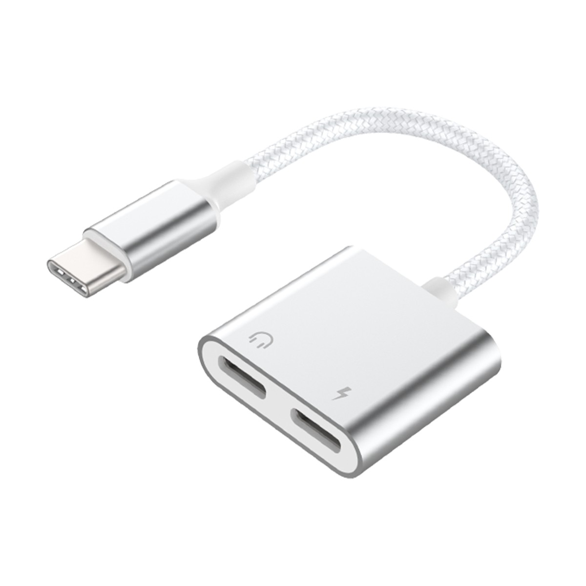 Répartiteur USB-C mâle 2 USB-C femelle audio charge Power Delivery 100W