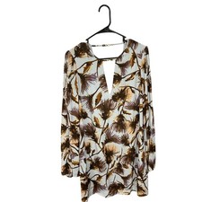 Kimchi Blue urban outfitters motif dress bell sleeves women's medium NEW