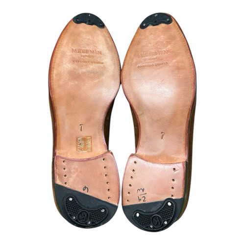 Meermin Mallorca Goodyear abgenähter brauner Wildleder-Loafer mit Quaste Größe Herren 7 neu ohne Karton - Bild 9 von 9