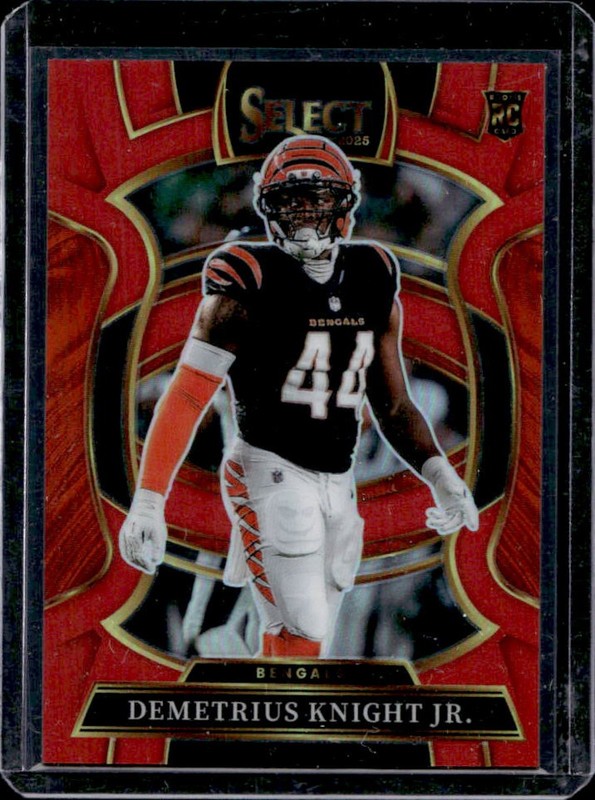 2025 Panini Select Demetrius Knight Jr. Concourse RC Red Prizm #/99 Bengals