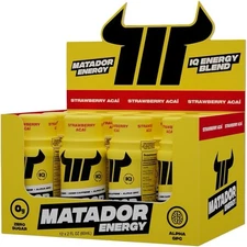 Matador IQ Energy Blend Shot Drink Strawberry Acai 2oz (48ct) 02/26 Like 5-hour