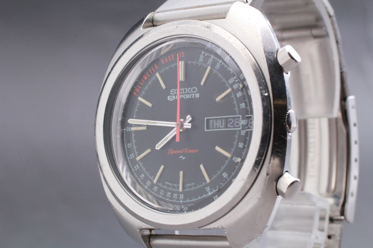 Serviced【Exc+5】 Vintage SEIKO 5 Sports SPEED TIMER 7017 Serviced【Exc+5】 Vintage SEIKO 5 Sports SPEED TIMER 7017