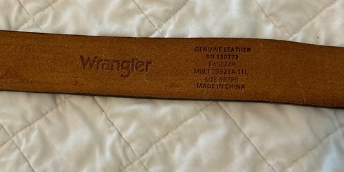 Vintage WRANGLER Western TOOLED Leather Cowboy Brown Belt 36 Bald Eagle - Picture 6 of 8