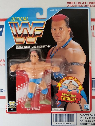 WWF Hasbro Series 6 Tatanka MOC WWE + Case...