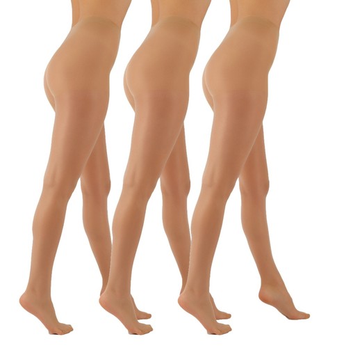 3 PAIRS Sheer Tights 15 Denier Womens Pantyhose 8 Colours Hosiery Aurellie - Picture 10 of 14