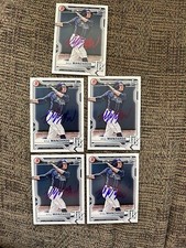 Kyle Manzardo Signed 2021 1st Bowman Base Card Tampa Bay Rays auto Top prospect