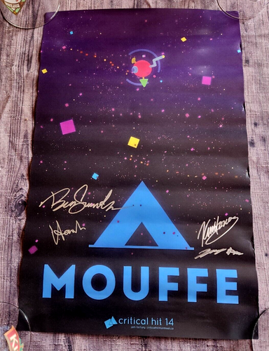 Mouffe 2014 large size autographed promo poster Critical Hit 14 event Montreal - Picture 3 of 4