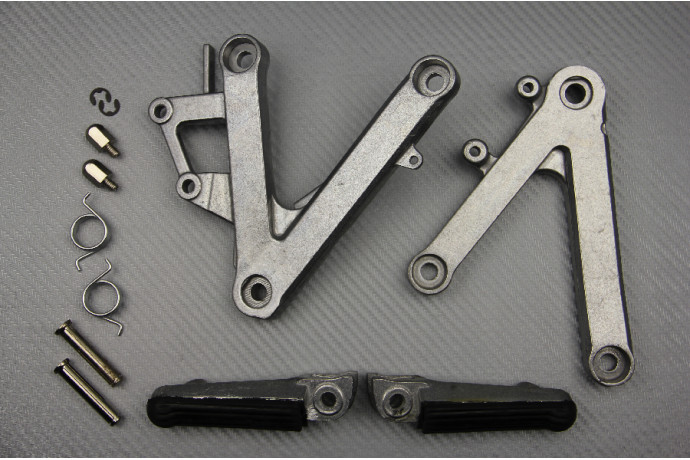 Platines repose-pieds alu pour Honda CBR 250 finition usinée haut de gamme