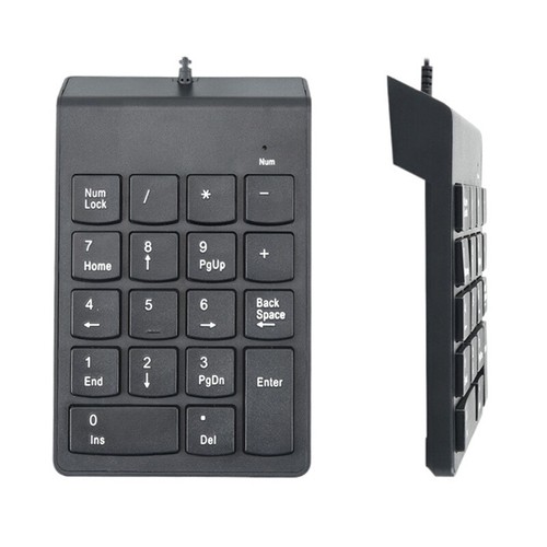 USB Slim Mini Wired Numeric Keypad Number Digital Keyboard 18 Keys