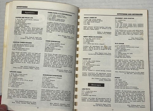 Favorite Recipes Of Ohio 1964 - 900 Recipes, 188 Pages Spiral Vintage - Picture 6 of 13