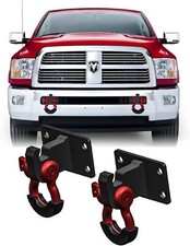 Pair Heavy Duty Front Tow Hooks W 34 D-ring For Dodge Ram 25003500 2010-2020