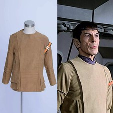 Star Trek The Motion Picture Spock Kirk Brown Jacket Suede Coat Cosplay S-3XL