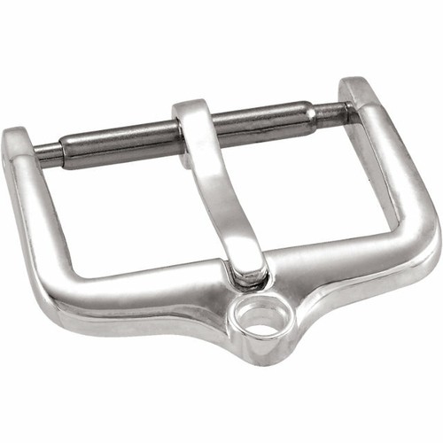 14K 18K Solid Gold or Silver Watch Buckle w/Bezel Mount Setting for Round Stone - Picture 2 of 6