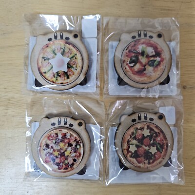 Kirby Cafe Japan Exclusive Pizza Magnets (Set of 4) Brand New